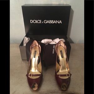 Parent Leather Bordeaux open toed stilettos